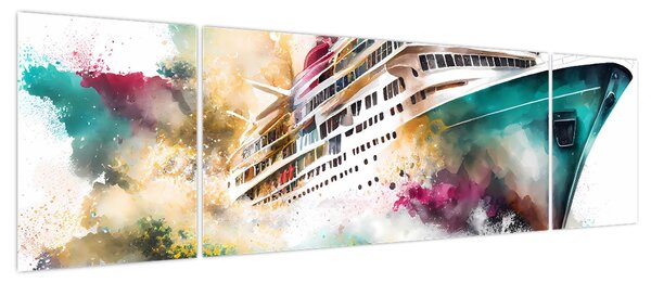 Obraz - Akwarela morska (170x50 cm)