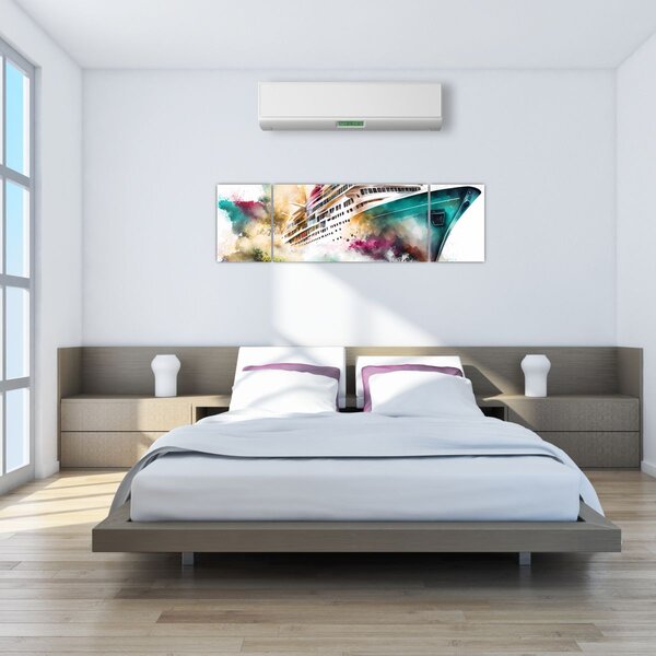 Obraz - Akwarela morska (170x50 cm)