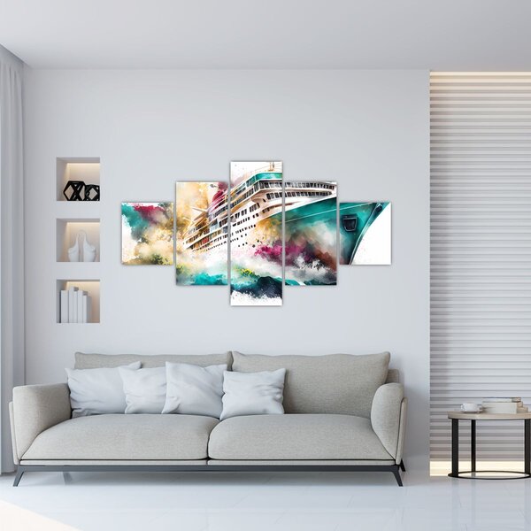 Obraz - Akwarela morska (125x70 cm)