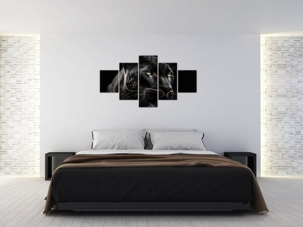 Obraz - Czarna Pantera (125x70 cm)