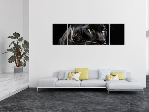 Obraz - Czarna Pantera (170x50 cm)