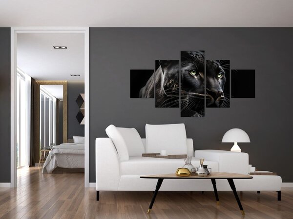 Obraz - Czarna Pantera (125x70 cm)