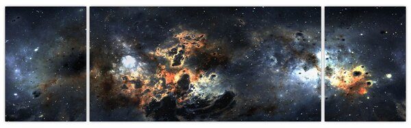 Obraz - Wszechświat z mgławicą (170x50 cm)