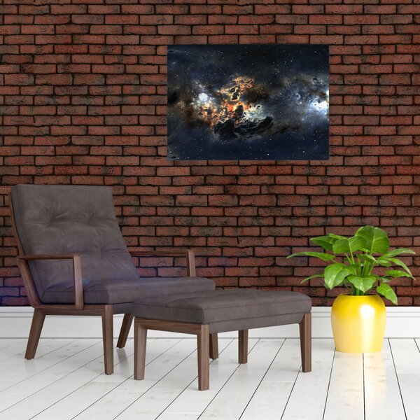 Obraz - Wszechświat z mgławicą (70x50 cm)
