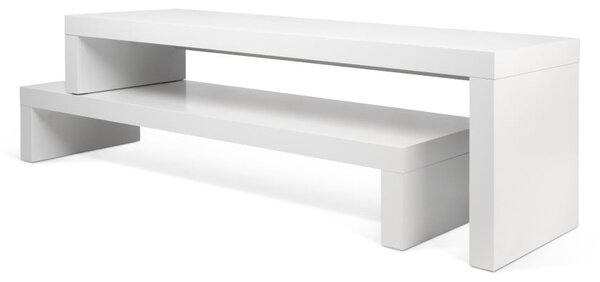 Biały stolik regulowany pod TV TemaHome Cliff Walnut