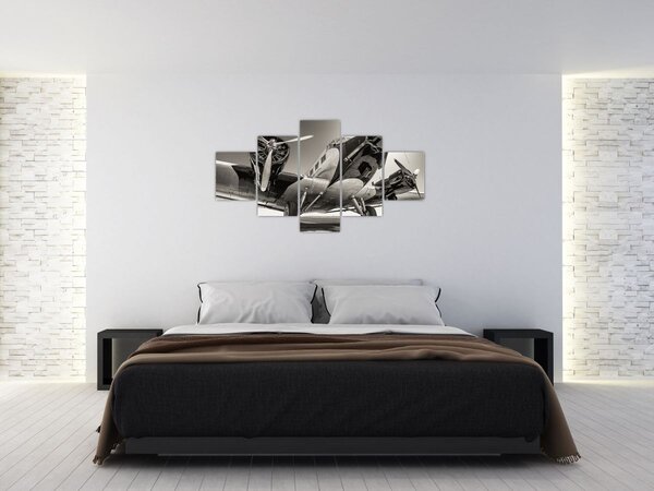 Obraz - Historyczne samoloty (125x70 cm)