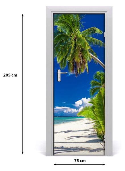 Naklejka fototapeta na drzwi Tropikalna plaża