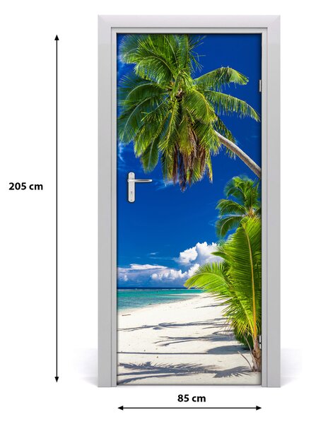 Naklejka fototapeta na drzwi Tropikalna plaża