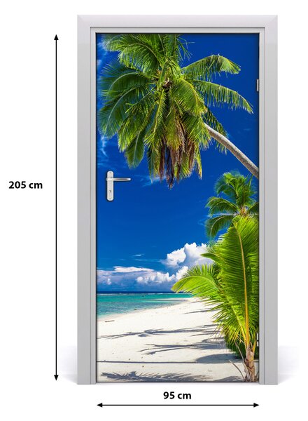 Naklejka fototapeta na drzwi Tropikalna plaża