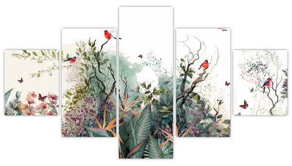 Obraz - Naturalny krajobraz, akwarela (125x70 cm)