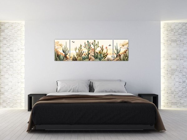 Obraz - Pustynia, akwarela (170x50 cm)