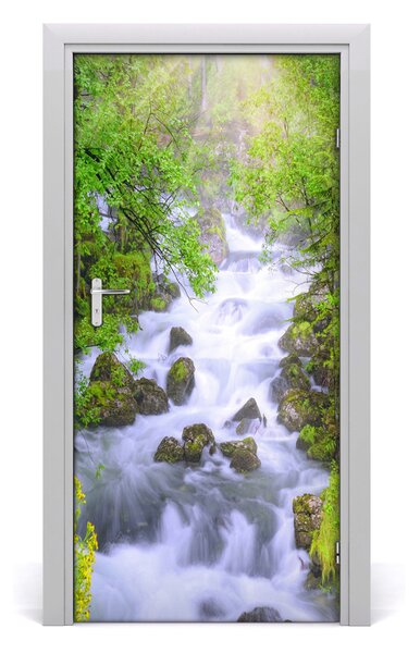 Naklejka fototapeta na drzwi Górski potok