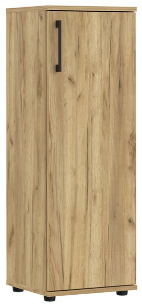 Regał biurowy minimalistyczny z drzwiczkami dąb craft M0-E50
