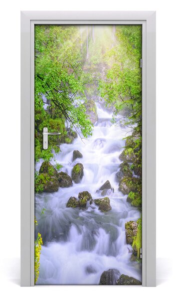 Naklejka fototapeta na drzwi Górski potok