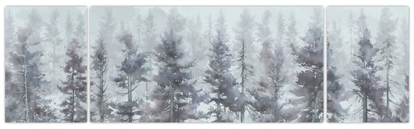 Obraz - Pine forest II, aquarel (170x50 cm)