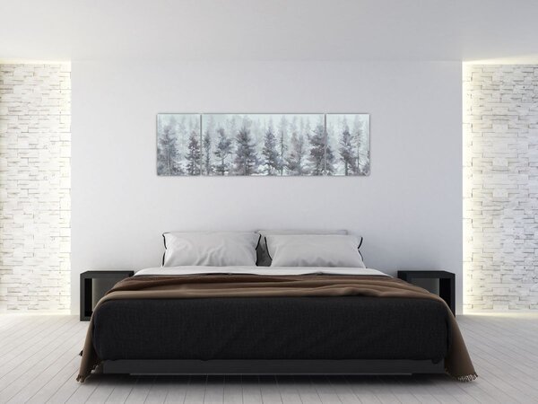 Obraz - Pine forest II, aquarel (170x50 cm)