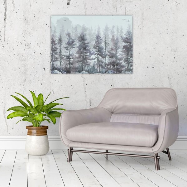 Obraz - Pine forest II, aquarel (70x50 cm)