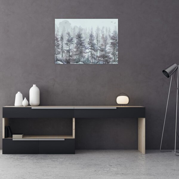Obraz - Pine forest II, aquarel (70x50 cm)