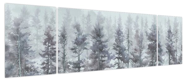 Obraz - Pine forest II, aquarel (170x50 cm)
