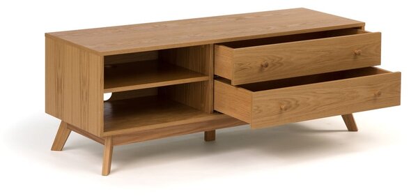 Szafka pod TV w dekorze dębu 130x50 cm Kensal – Woodman