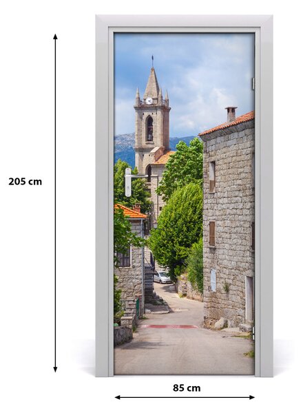 Fototapeta samoprzylepna na drzwi Miasteczko ulica