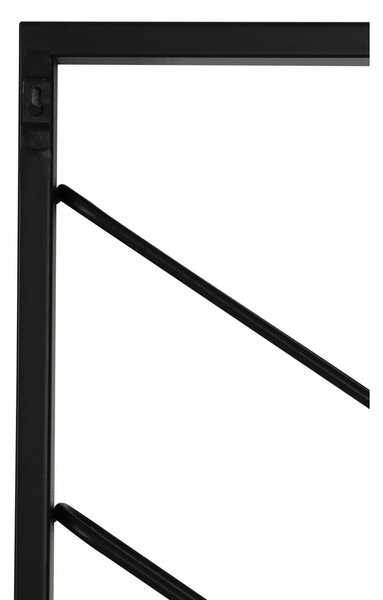 Czarny wiszący metalowy regał na wino liczba butelek 8 36x160x6 cm Malbeo – Light & Living