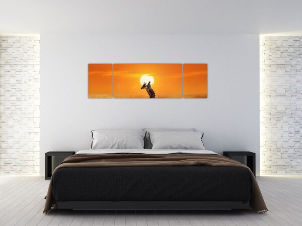 Obraz - Żyrafy w Parku Narodowym Serengeti (170x50 cm)
