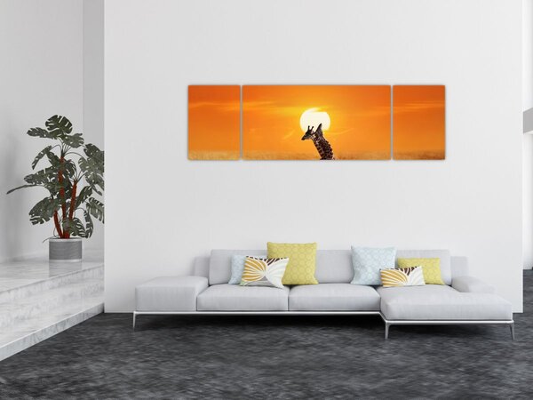 Obraz - Żyrafy w Parku Narodowym Serengeti (170x50 cm)