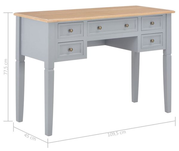 Szare minimalistyczne biurko do gabinetu P9-W26