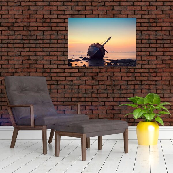 Obraz - Rozbity statek (70x50 cm)