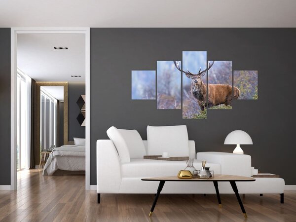 Obraz - Jeleń w krajobrazie (125x70 cm)