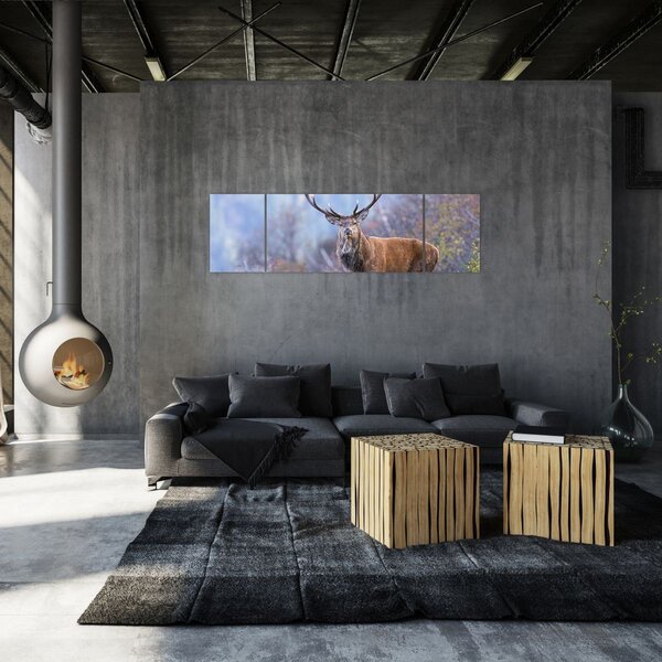 Obraz - Jeleń w krajobrazie (170x50 cm)