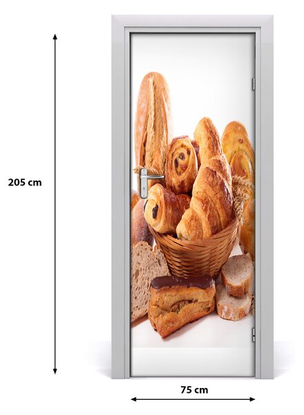 Naklejka na drzwi samoprzylepna Pieczywo w koszu