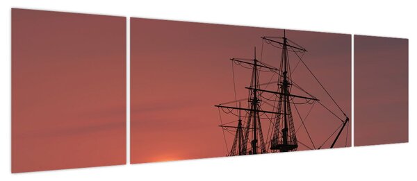 Obraz - Średniowieczny statek (170x50 cm)