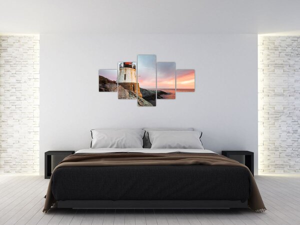 Obraz - Latarnia morska Castle Hill (125x70 cm)