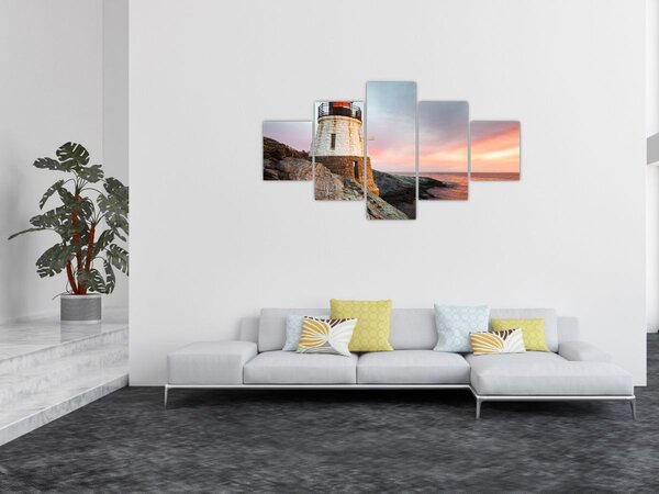 Obraz - Latarnia morska Castle Hill (125x70 cm)