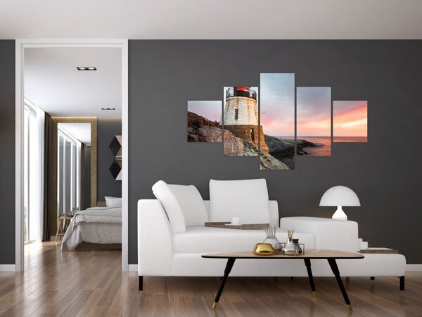 Obraz - Latarnia morska Castle Hill (125x70 cm)