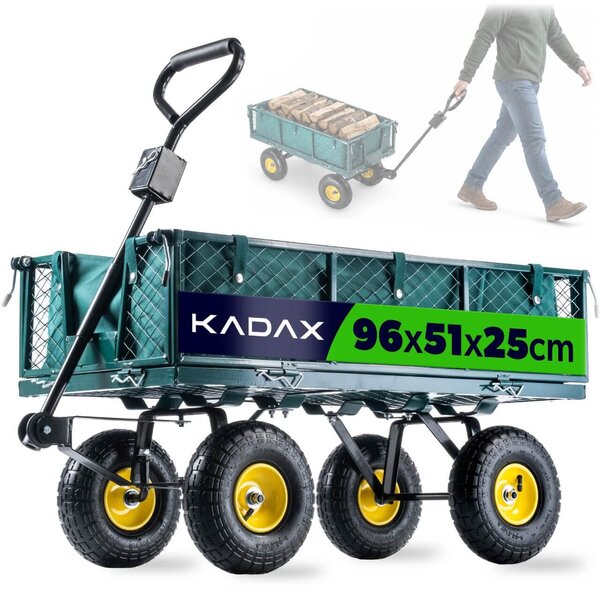 Wózek ogrodowy transportowy 3w1 300kg zielony