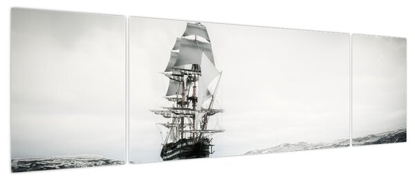 Obraz - Statek płynący po oceanie (170x50 cm)