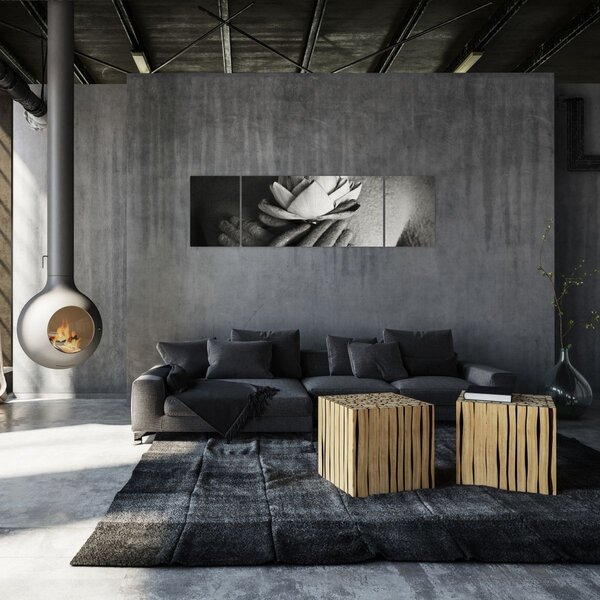 Obraz - Lotos w rękach Buddy (170x50 cm)