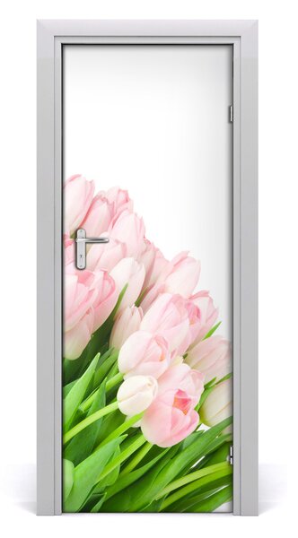 Okleina Naklejka fototapeta na drzwi Różowe tulipany