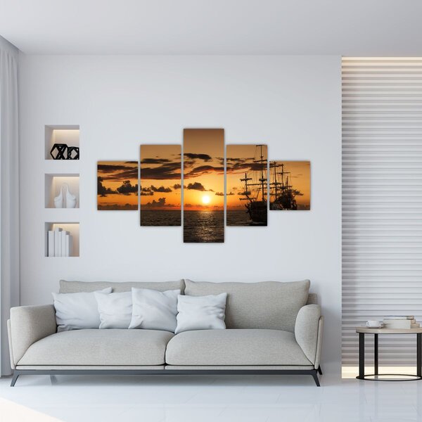 Obraz - Statek piracki (125x70 cm)