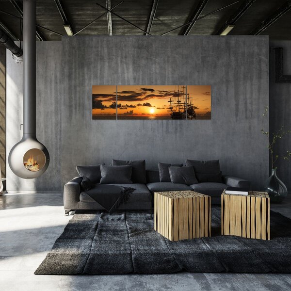Obraz - Statek piracki (170x50 cm)