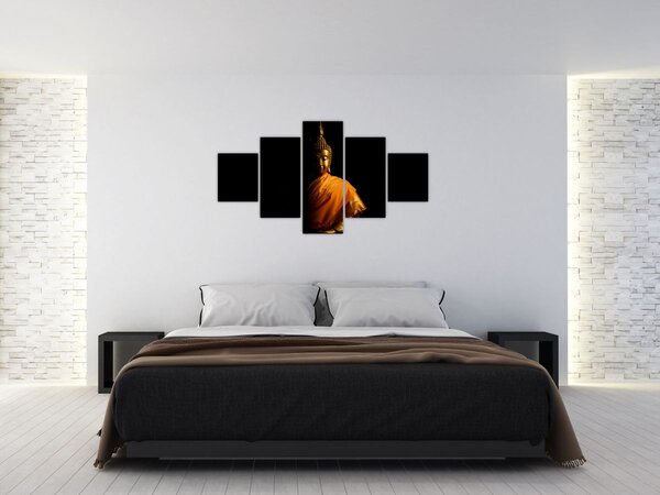 Obraz - Posąg Złotego Buddy (125x70 cm)
