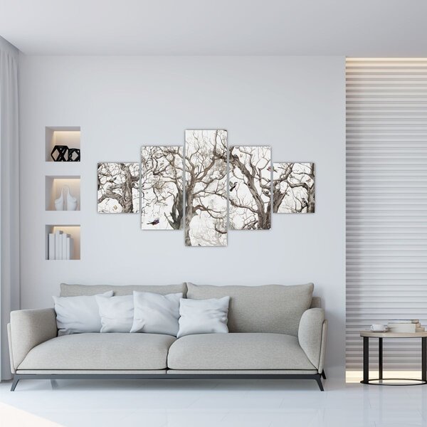 Obraz - Wzór lasu, rysunek (125x70 cm)