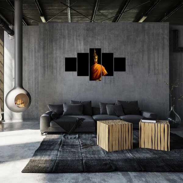 Obraz - Posąg Złotego Buddy (125x70 cm)