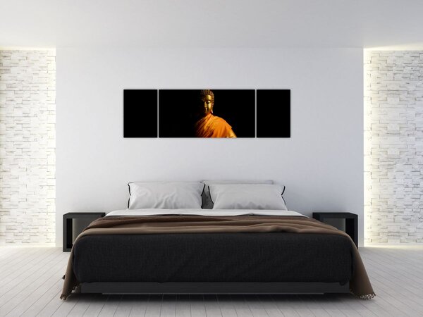 Obraz - Posąg Złotego Buddy (170x50 cm)