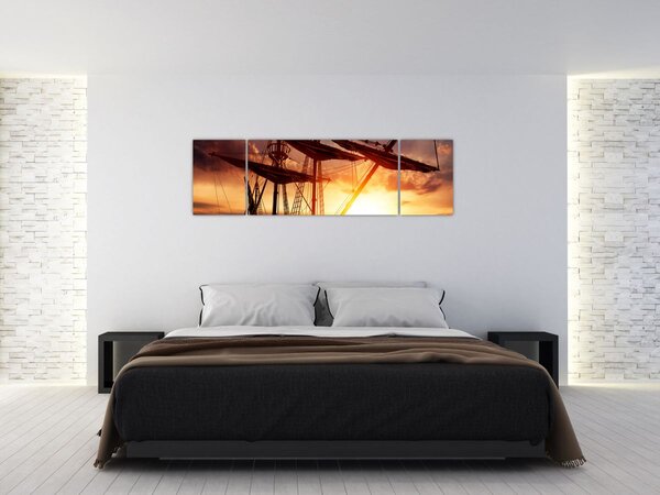 Obraz - Starożytny statek piracki (170x50 cm)