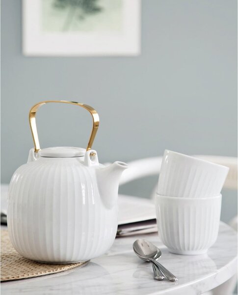 Biały porcelanowy kubek Kähler Design Hammershoi, 200 ml