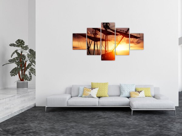 Obraz - Starożytny statek piracki (125x70 cm)